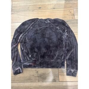 Lululemon Velour Warm Down Crew Interstellar Dark Grey Multi Size 4 Cozy Top
